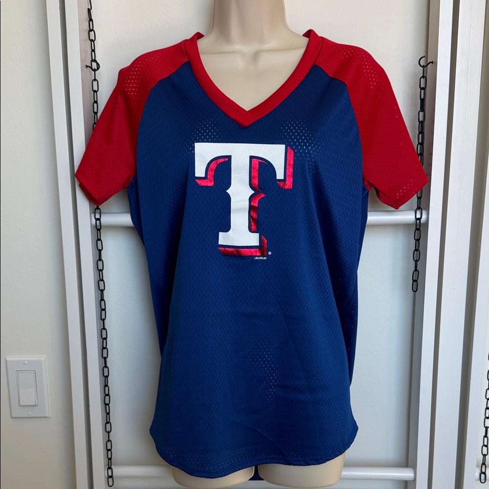 MLB Women's Blue and Red Jersey Top